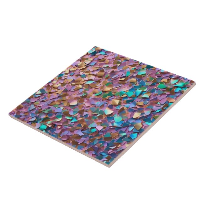 Glitter Modern Opal Holographic Collection Tile (Side)