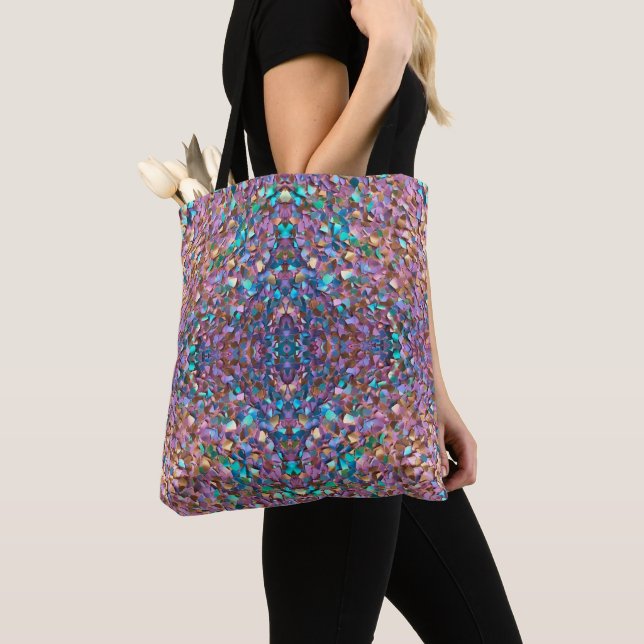 Glitter Modern Opal Holographic Collection Tote Bag (Close Up)
