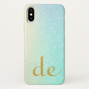 Glitter Monogram Gold Modern Chic Case-Mate iPhone Case