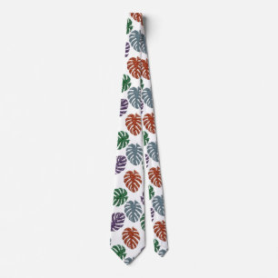 Glitter Monstera Neck Tie