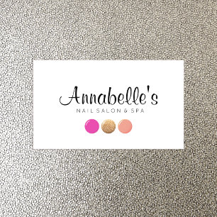 Glitter Nail Polish Drop Nail Salon Manicurist Business Card