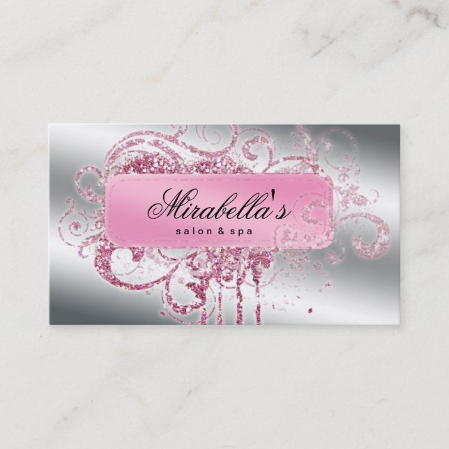 Glitter Nail Salon Appointment Elegant Bling (Front)