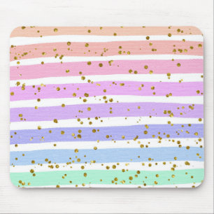 Glitter neon rainbow mouse pad