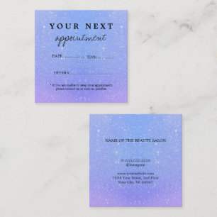 Glitter Ombre Beauty Salon Appointment Card