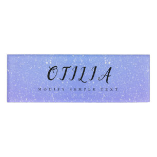 Glitter Ombre Beauty Salon Name Tag