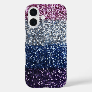 Glitter Ombre Purple Blue iPhone 16 Case