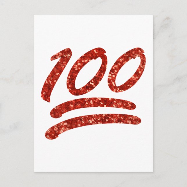 glitter one hundred emoji postcard (Front)