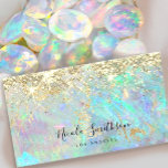 glitter opal background  business card<br><div class="desc">please note the holographic effect is not real,  but just simulated. The image doesn't actually reflect light,  it has printed sparkles</div>