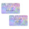 glitter opal business card