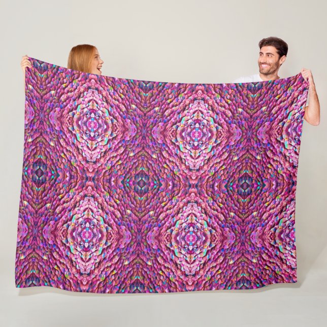 Glitter Opal Holographic Popular Collection Fleece Blanket (In Situ)