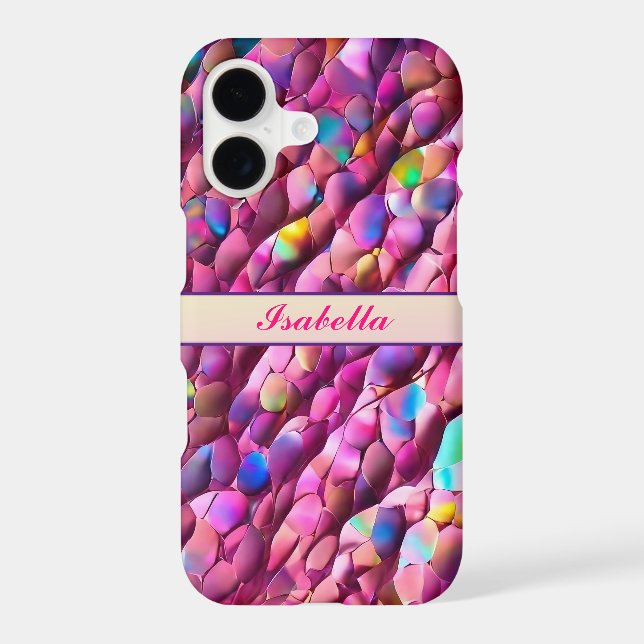 Glitter Opal Holographic Popular Collection iPhone Case (Back)