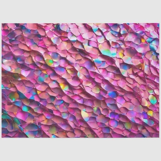 Glitter Opal Holographic Popular Collection Tissue Paper (Front)