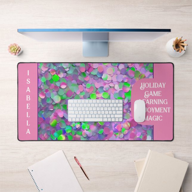 Glitter Opal Modern Holographic Collection Desk Mat (Office 1)