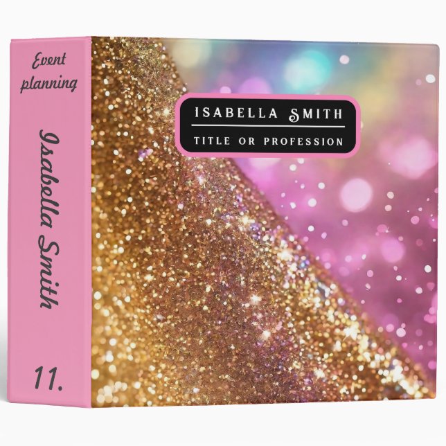 Glitter Opal Popular Holographic Collection Binder (Front/Spine)