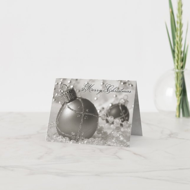 Glitter Ornament Christmas Card (Front)