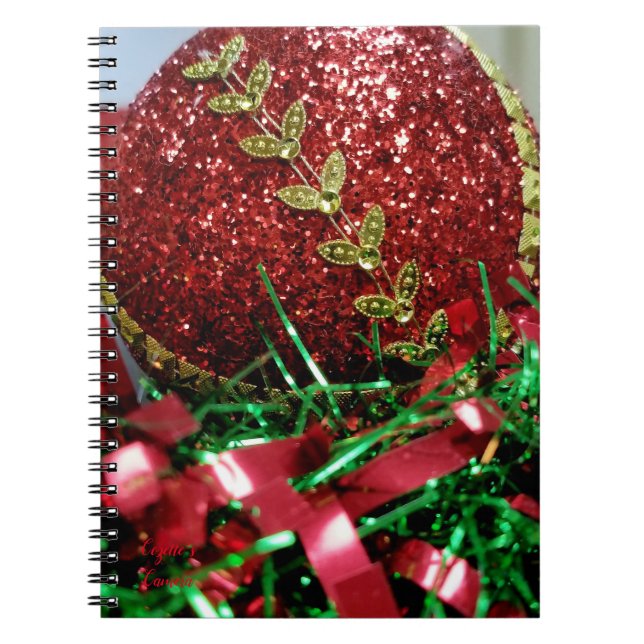 Glitter Ornament Notebook (Front)