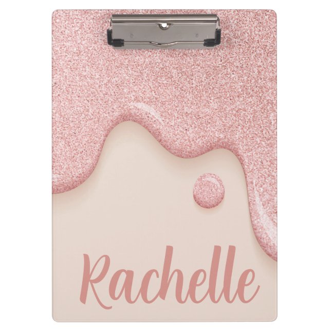 Glitter Paint Drip  Clipboard (Front)
