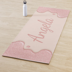 Glitter Paint Drip Yoga Mat