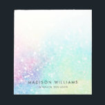 Glitter Pastel Bokeh Girly Colourful Pattern Notepad<br><div class="desc">A beautiful multicolor pastel glitter pattern, that you can personalize with your custom details.</div>