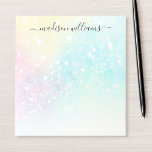 Glitter Pastel Bokeh Girly Colourful Pattern Notepad<br><div class="desc">A beautiful multicolor pastel glitter pattern,  that you can personalize with your custom details.</div>