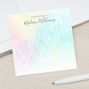 Glitter Pastel Bokeh Girly Colourful Pattern Post-it Notes