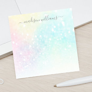 Glitter Pastel Bokeh Girly Colourful Pattern Post-it Notes