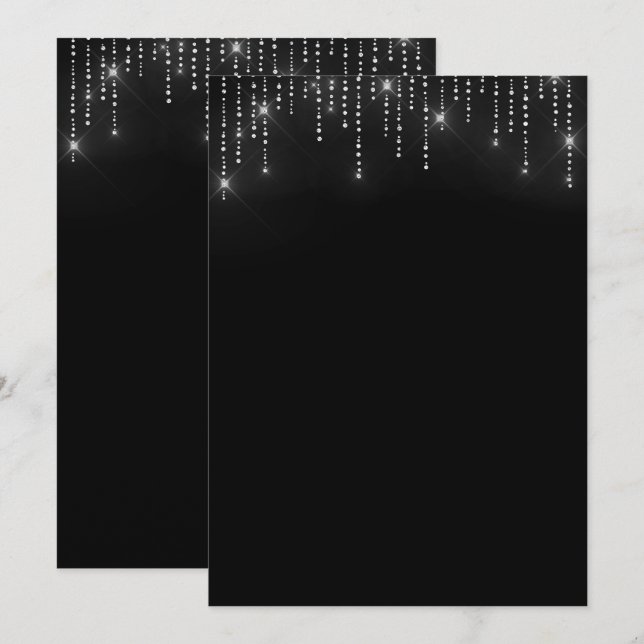 Glitter pattern blank Invitation (Front/Back)