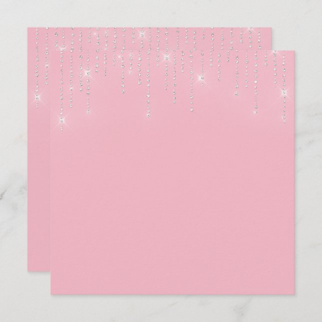 Glitter pattern blank Invitation (Front/Back)