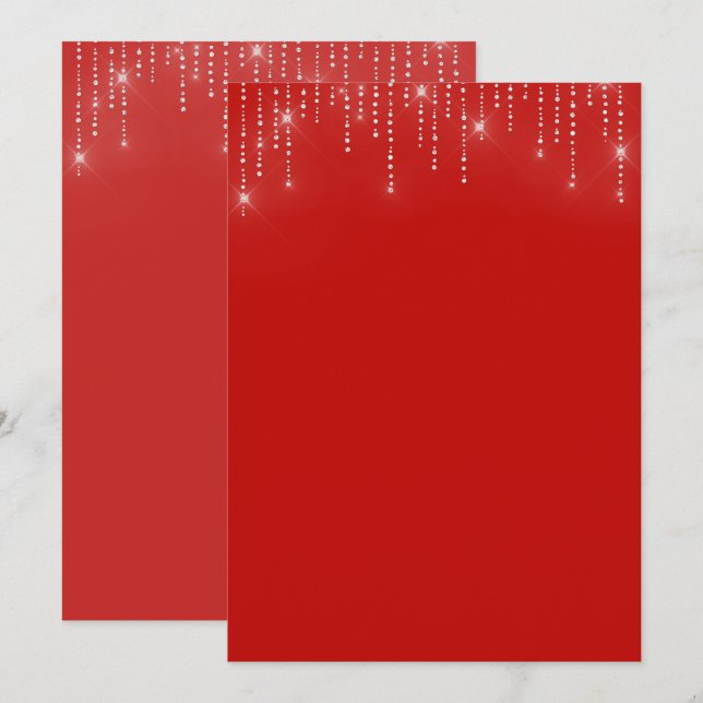 Glitter pattern blank Invitation (Front/Back)