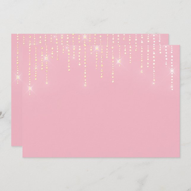 Glitter pattern blank Invitation (Front/Back)