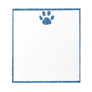 Glitter pawprint  notepad