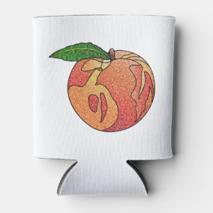 Glitter Peach Can Cooler
