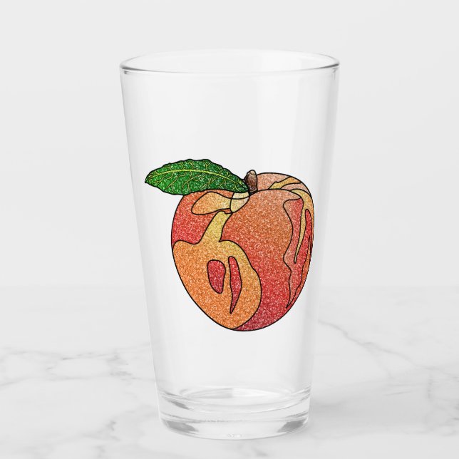 Glitter Peach Glass (Front)