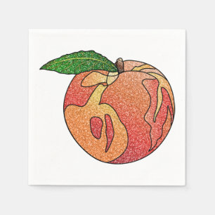 Glitter Peach Napkin