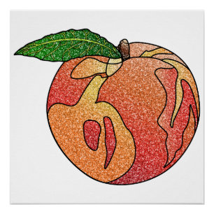 Glitter Peach Poster