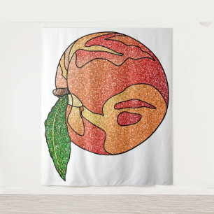 Glitter Peach Tapestry