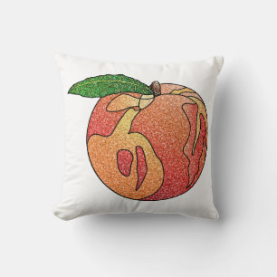 Glitter Peach Throw Pillow