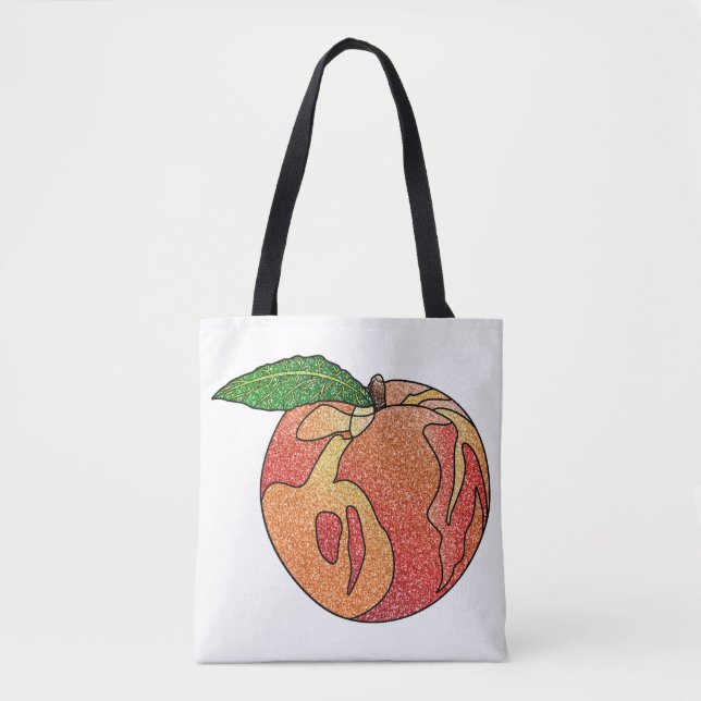 Glitter Peach Tote Bag (Front)