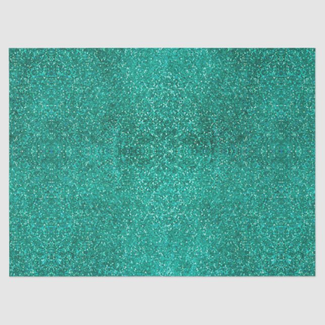 Glitter Peacock Feather Series Design 11 Tissue Paper (Front)