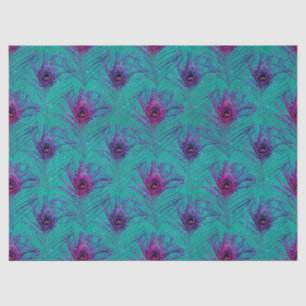 Glitter Peacock Feather Series Design 12 Tissue Paper