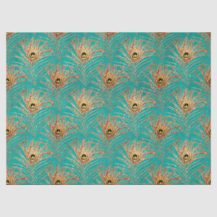 Glitter Peacock Feather Series Design 2 Tissue Paper