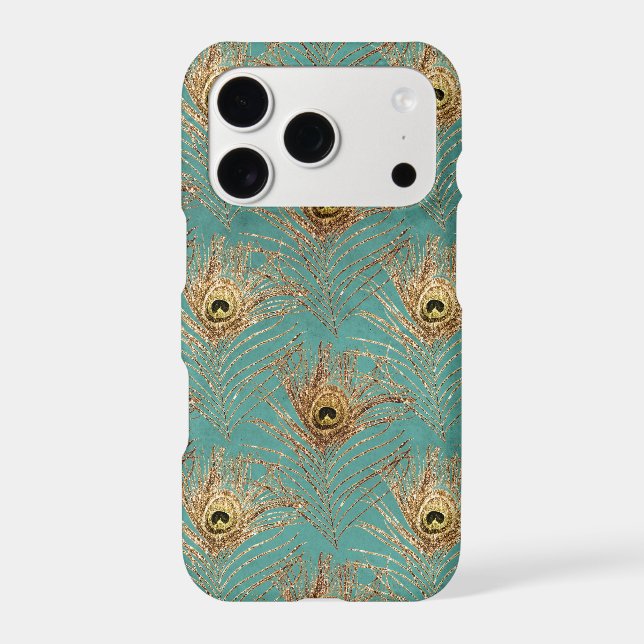 Glitter Peacock Feathers Pattern   (Back)