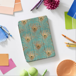 Glitter Peacock Feathers Pattern  iPad Pro Cover
