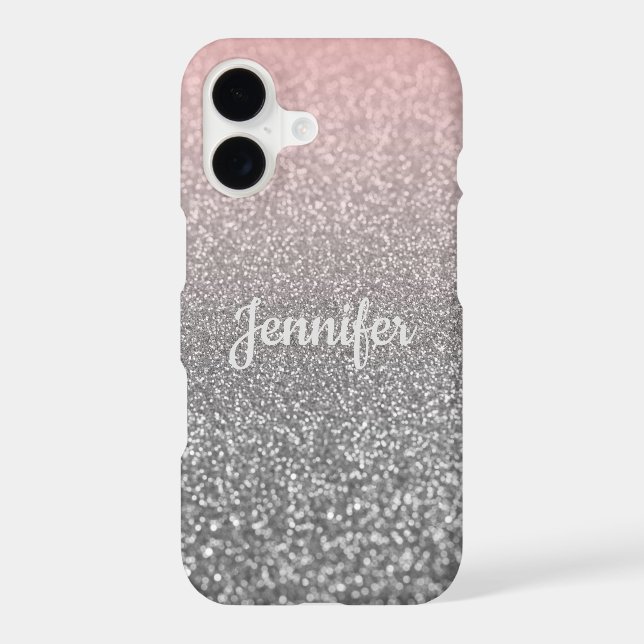 Glitter Personalized shiny sequin sparkle pink sil (Back)