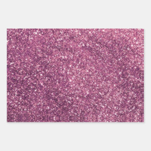 Glitter Pink Blue Gold Turquoise Wrapping Paper Sheet