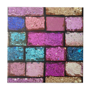 Glitter Pink Brick Pattern Tile