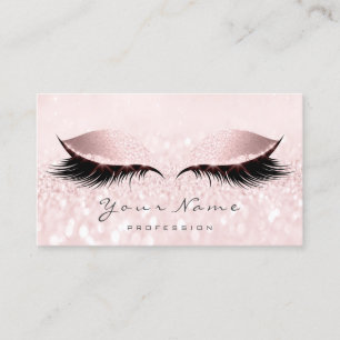 Glitter Pink Loyalty Card Makeup Artist Lashes 10