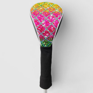 Glitter Pink Snakeskin Golf Head Cover