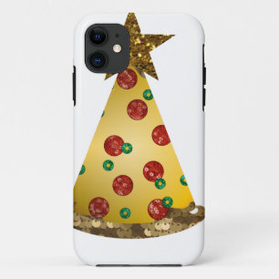 glitter pizza christmas tree iPhone 11 case