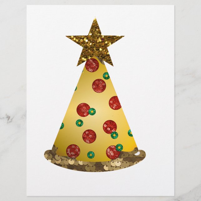 glitter pizza christmas tree letterhead (Front)